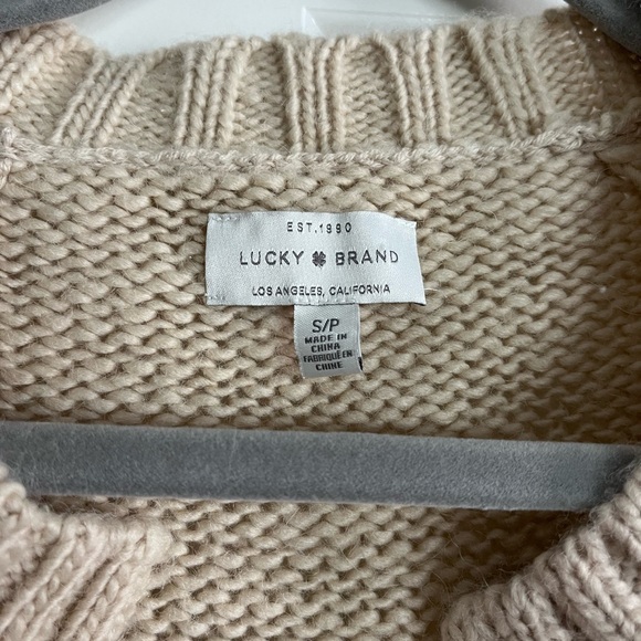 Lucky Brand Bobble Knit Cardigan - Cream Size Small - Picture 4 of 5